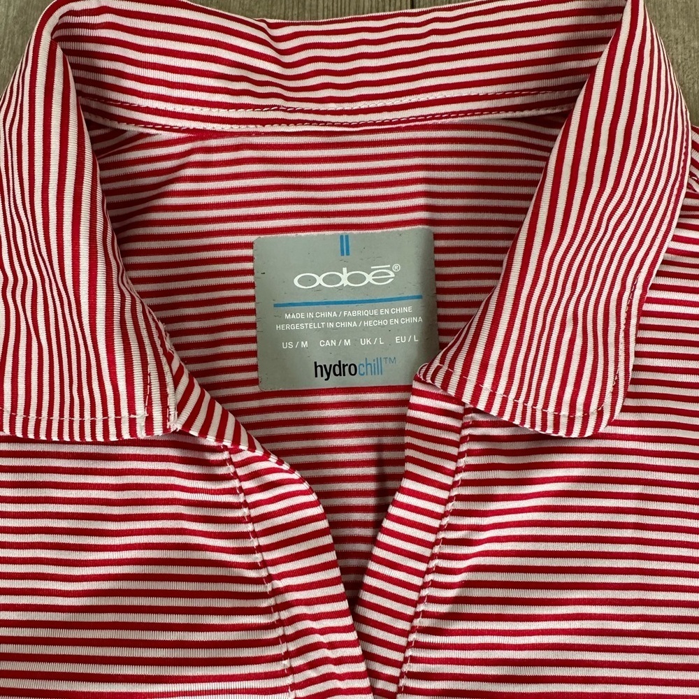 OOBE Hydrochill Short Sleeve Polo Shirt Women’s size medium Golf athletic tennis - Picture 15 of 15